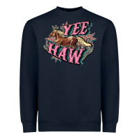 Navy Yee haw Heavyweight Sweatshirt - HowdyJamesFarm