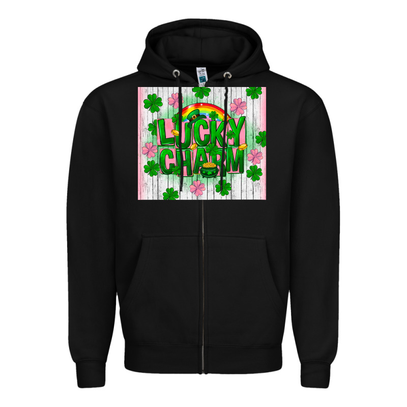 Lucky Charm St Patricks Zipper Hoodie by FaDigitalArtStudio | Teevron