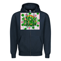 Navy lucky charm st patricks Zipper Hoodie - FaDigitalArtStudio
