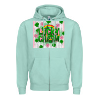 Seafoam lucky charm st patricks Zipper Hoodie - FaDigitalArtStudio