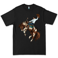 Black american paint horse rodeo cowboy Premium Tee - MaliasSmallBusiness