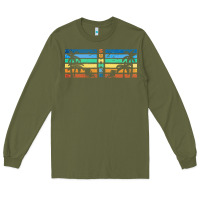 Army Green retro summer Long Sleeve Tee - TumblerDesignByShophia