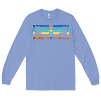 Colony Blue retro summer Long Sleeve Tee - TumblerDesignByShophia