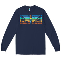 Navy retro summer Long Sleeve Tee - TumblerDesignByShophia