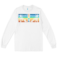 White retro summer Long Sleeve Tee - TumblerDesignByShophia