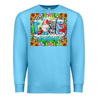 Ocean Blue Love Christmas gnome Premium Sweatshirt - CowhideDigitalArt