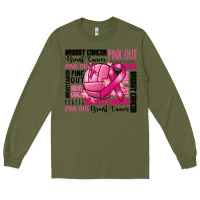Army Green volleyball pink out breast cancer Long Sleeve Tee - RanaPortraitStore
