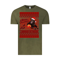 Vintage Olive Merry Christmas Labrador Retriever Vintage Tee - Bettercallsaul