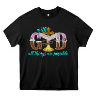 Black with god all things are possible Heavy Core Tee - NancyCooperArtShop