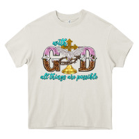 Cream with god all things are possible Heavy Core Tee - NancyCooperArtShop