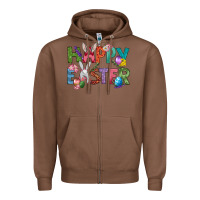 Chestnut Western Happy Easter Zipper Hoodie - BundleAndBundleShop