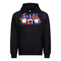 Black american flag gnomes sunflowers star Urban Hoodie - Artiststas