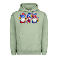 Pigment Oil Green american flag gnomes sunflowers star Urban Hoodie - Artiststas
