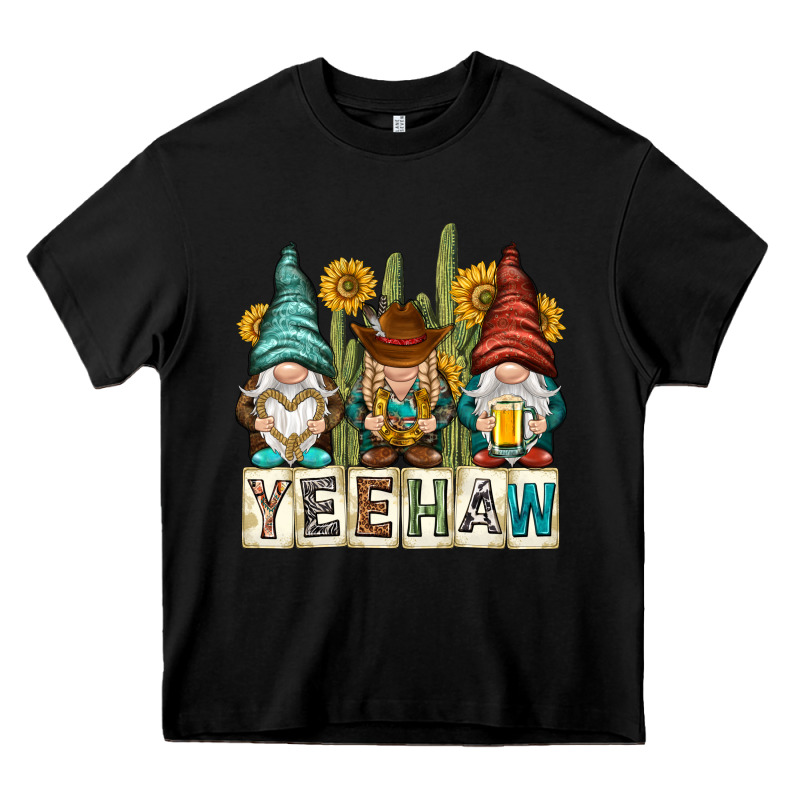 Yeehaw With Gnomies Heavy Core Tee by NancyCooperArtShop | Teevron