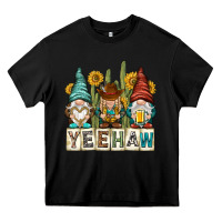 Black yeehaw with gnomies Heavy Core Tee - NancyCooperArtShop