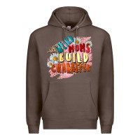 Coffee Weird moms build character Mother's Day Premium Hoodie - FaDigitalArtStudio