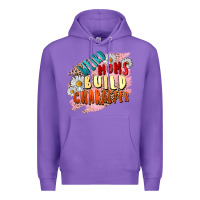 Purple Weird moms build character Mother's Day Premium Hoodie - FaDigitalArtStudio
