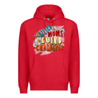 Red Weird moms build character Mother's Day Premium Hoodie - FaDigitalArtStudio