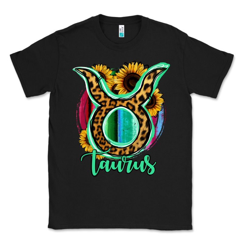Taurus Zodiac Sign Sunflower Leopard Serape Classic Tee by RanaPortraitStore | Teevron