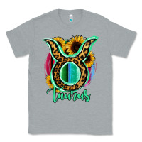 Heather Grey Taurus Zodiac Sign Sunflower Leopard Serape Classic Tee - RanaPortraitStore