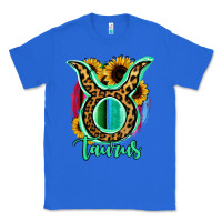 True Royal Taurus Zodiac Sign Sunflower Leopard Serape Classic Tee - RanaPortraitStore