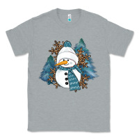 Heather Grey Snowman Winter Classic Tee - RanaPortraitStore