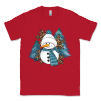 Red Snowman Winter Classic Tee - RanaPortraitStore