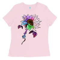 Bubblegum Pink Be Kind Autism Semicolon Ladies Tee - Jasminsmagicworld