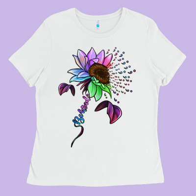 Be Kind Autism Semicolon Ladies Tee Designed By Jasminsmagicworld