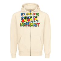 Sandshell It's okay to be different Autism Zipper Hoodie - FaDigitalArtStudio
