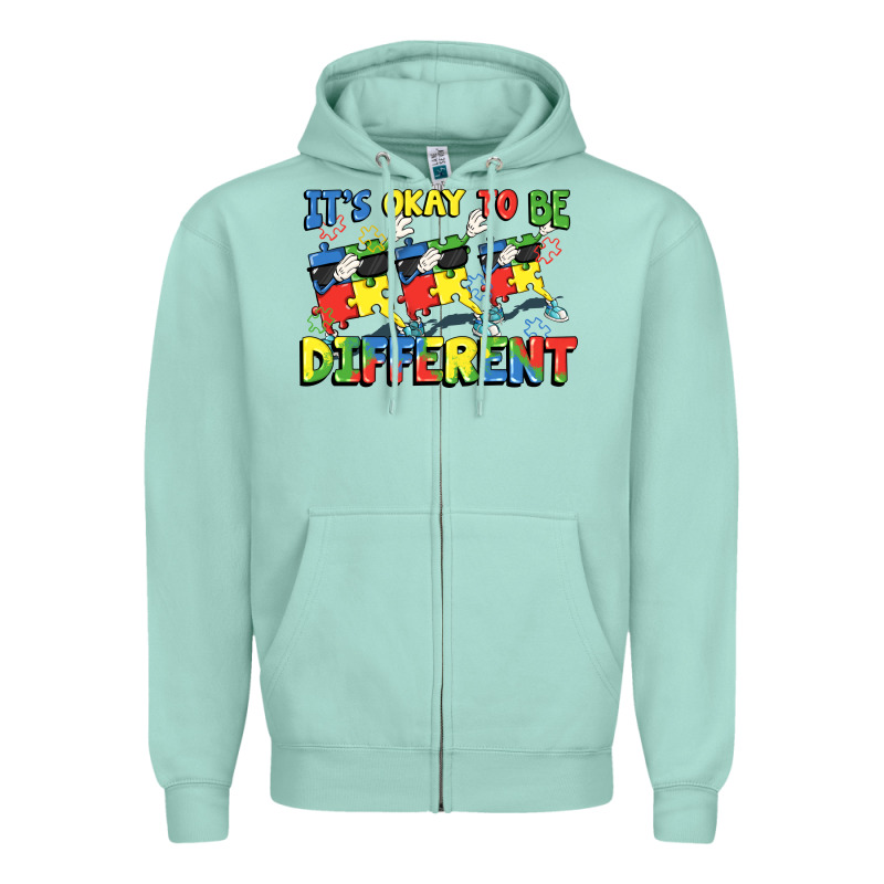 It's Okay To Be Different Autism Zipper Hoodie by FaDigitalArtStudio | Teevron