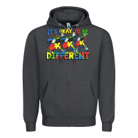 Smoke It's okay to be different Autism Zipper Hoodie - FaDigitalArtStudio