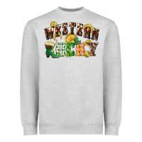 Heather Grey Western lucky St. Patrick's Day Heavyweight Sweatshirt - CowGirlArtShop