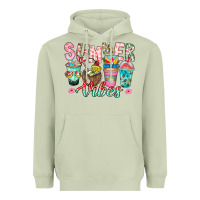 Matcha Summer Vibes Heavyweight Hoodie - CowhideDigitalArt