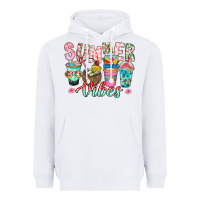 White Summer Vibes Heavyweight Hoodie - CowhideDigitalArt
