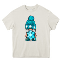 Cream winter gnome with snowflake Heavy Core Tee - NancyCooperArtShop