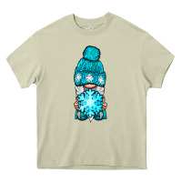 Mossy winter gnome with snowflake Heavy Core Tee - NancyCooperArtShop