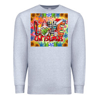 Heather Grey Love Christmas gnome Premium Sweatshirt - CowhideDigitalArt