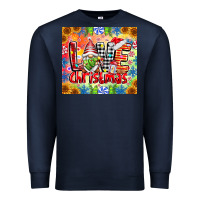 Navy Love Christmas gnome Premium Sweatshirt - CowhideDigitalArt