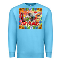 Ocean Blue Love Christmas gnome Premium Sweatshirt - CowhideDigitalArt