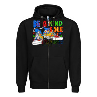 Black Be a kind sole Autism Awareness Zipper Hoodie - FaDigitalArtStudio