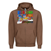 Chestnut Be a kind sole Autism Awareness Zipper Hoodie - FaDigitalArtStudio