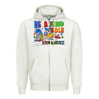 Oatmeal Heather Be a kind sole Autism Awareness Zipper Hoodie - FaDigitalArtStudio