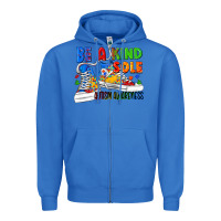True Royal Be a kind sole Autism Awareness Zipper Hoodie - FaDigitalArtStudio