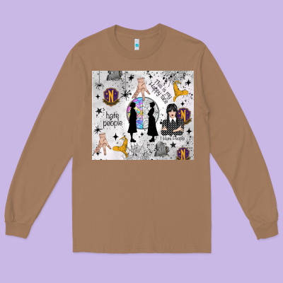 Gothic Girl And Colorful Girl Long Sleeve Tee Designed By Tumblerdesignbyshophia