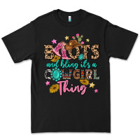 Black boots and bling it's a cowgirl thing Premium Tee - MaliasSmallBusiness