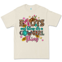 Bone boots and bling it's a cowgirl thing Premium Tee - MaliasSmallBusiness