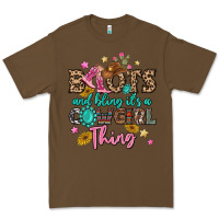 Cacao boots and bling it's a cowgirl thing Premium Tee - MaliasSmallBusiness