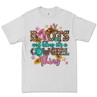 Dove Grey boots and bling it's a cowgirl thing Premium Tee - MaliasSmallBusiness