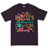 Plum boots and bling it's a cowgirl thing Premium Tee - MaliasSmallBusiness